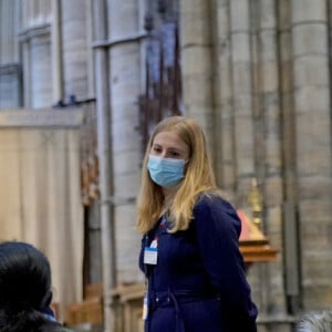 Le prince William et Kate Middleton, lors d'une visite au centre de vaccination de l'abbaye de Westminster à Londres, Royaume Uni, le 23 mars 2021. 