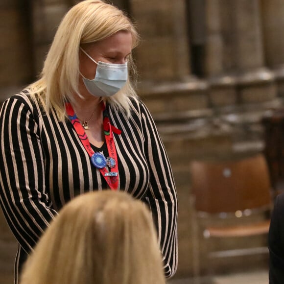 Le prince William et Kate Middleton, lors d'une visite au centre de vaccination de l'abbaye de Westminster à Londres, Royaume Uni, le 23 mars 2021. 