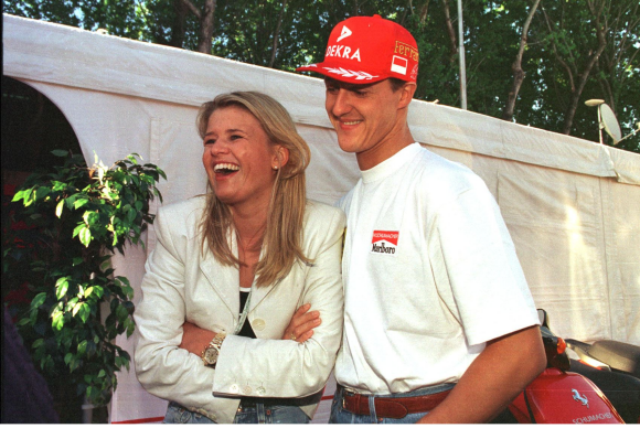 Michael et Corina Schumacher en Italie.