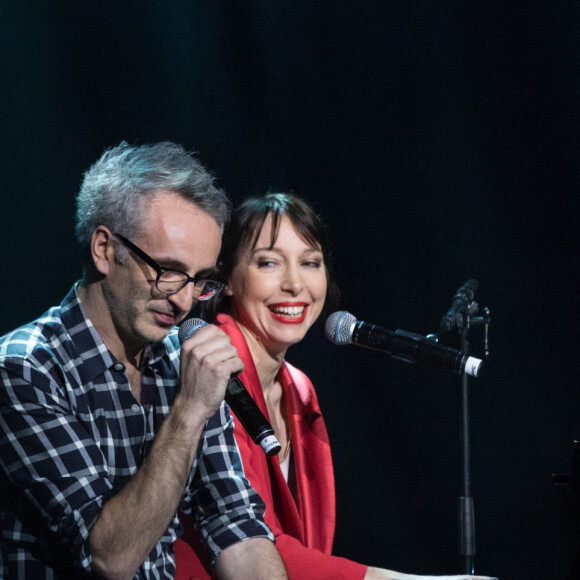 Vincent Delerm et Jeanne Cherhal - Cncert du 12e Gala de l'association pour la Recherche sur Alzheimer à la salle Pleyel. Paris, le 30 janvier 2017. © Cyril Moreau/Bestimage