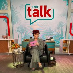 Sharon Osbourne sur le plateau de l'émission The Talk, diffusée sur CBS. Janvier 2021.