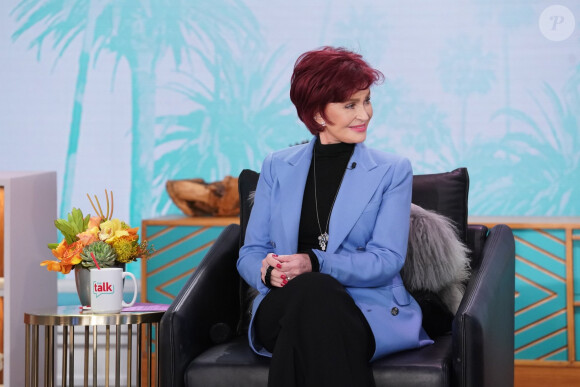 Sharon Osbourne sur le plateau de l'émission The Talk, diffusée sur CBS. Février 2021.