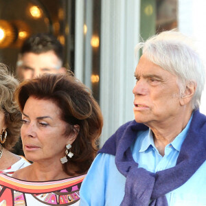 Bernard Tapie et sa femme Dominique sont allés diner au restaurant "Le Girelier" à Saint-Tropez. Le 15 juillet 2020.