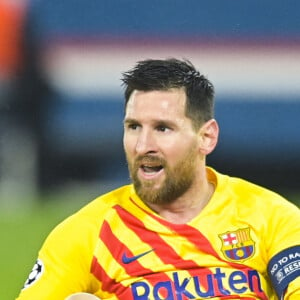 Lionel Messi (Barcelone) - Match de football en 1/8ème finale de ligue des champions (champions league) Paris Saint Germain (PSG) contre Barcelone à Paris le 10 mars 2021. © JB Autissier / Panoramic / Bestimage