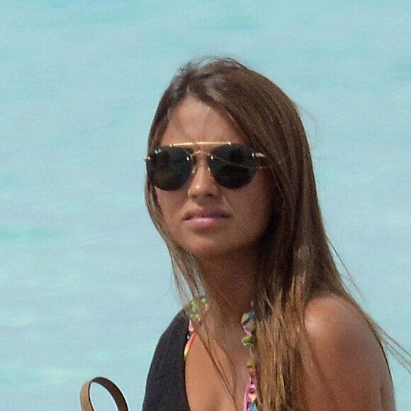 Exclusif - Lionel Messi et sa femme Antonella Roccuzzo passent leurs vacances à Formentera le 1er aout 2019.