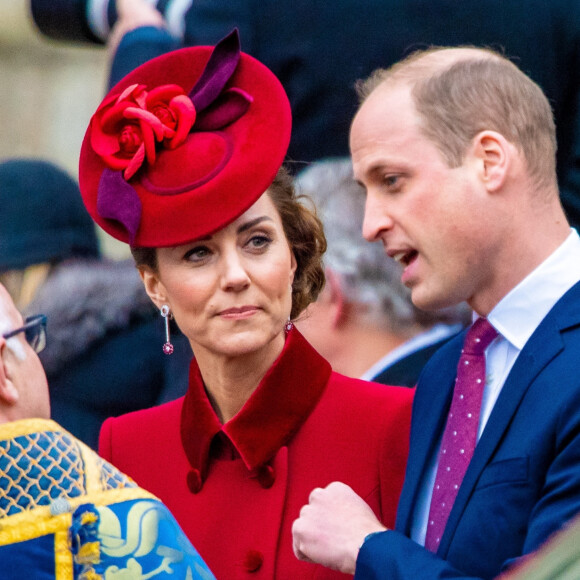 Kate Middleton, Prince William, - La famille royale d'Angleterre lors de la cérémonie du Commonwealth en l'abbaye de Westminster à Londres, le 9 mars 2020. 