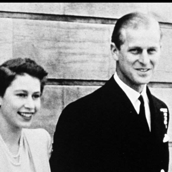 Archives - La reine Elizabeth d'Angleterre et le prince Philip, duc d'Edimbourg, l'année de leur mariage.