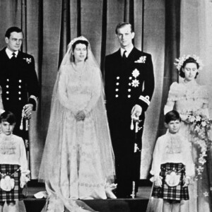 Archives - Mariage de la reine Elizabeth II d'Angleterre et du prince Philip, duc d'Edimbourg au Buckingham Palace.