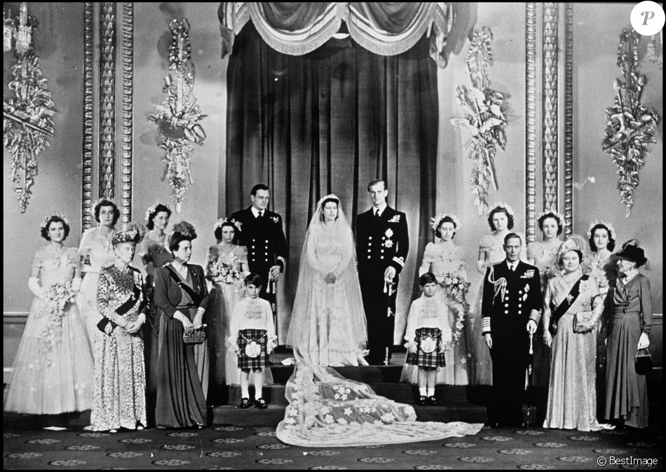 Archives - Mariage de la reine Elizabeth II d'Angleterre et du prince Philip, duc d'Edimbourg au Buckingham Palace.