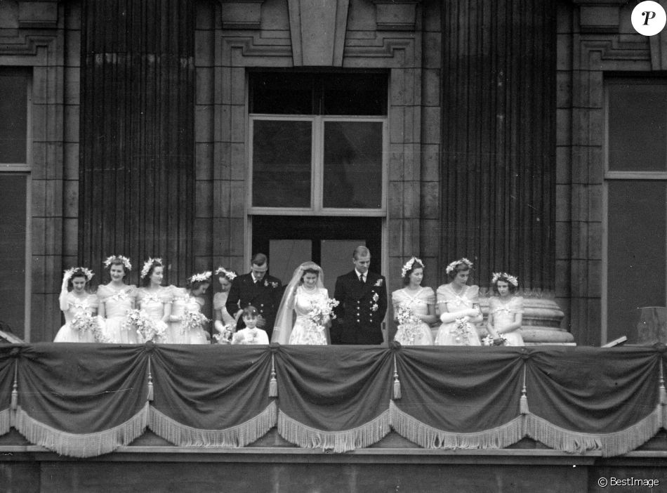 Archives - Mariage de la princesse Elizabeth II et du prince Philip, duc d'Edimbourg à Buckingham Palace à Londres, le 20 novembre 1947.