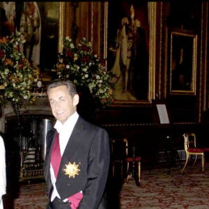 Carla Bruni, Nicolas Sarkozy, Elizabeth II et le Prince Philip au château de Windsor - 2008