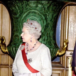 Carla Bruni, Nicolas Sarkozy, Elizabeth II et le Prince Philip au château de Windsor - 2008