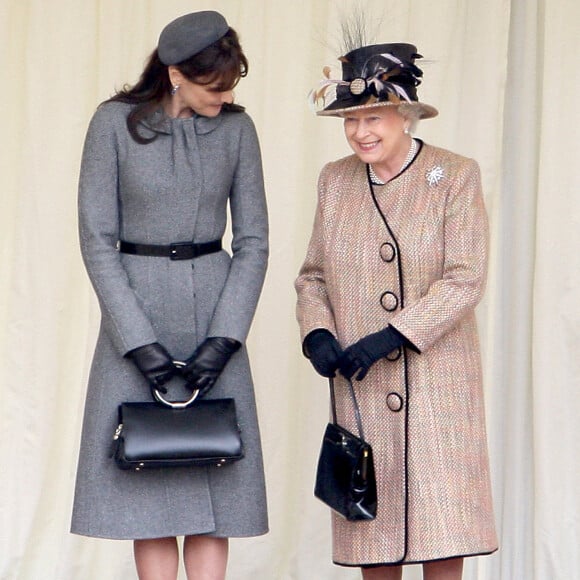 Carla Bruni et Elizabeth II au château de Windsor - 2008