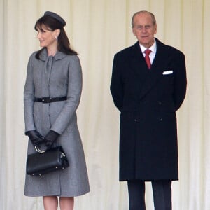 Carla Bruni, Nicolas Sarkozy, Elizabeth II et le Prince Philip au château de Windsor - 2008