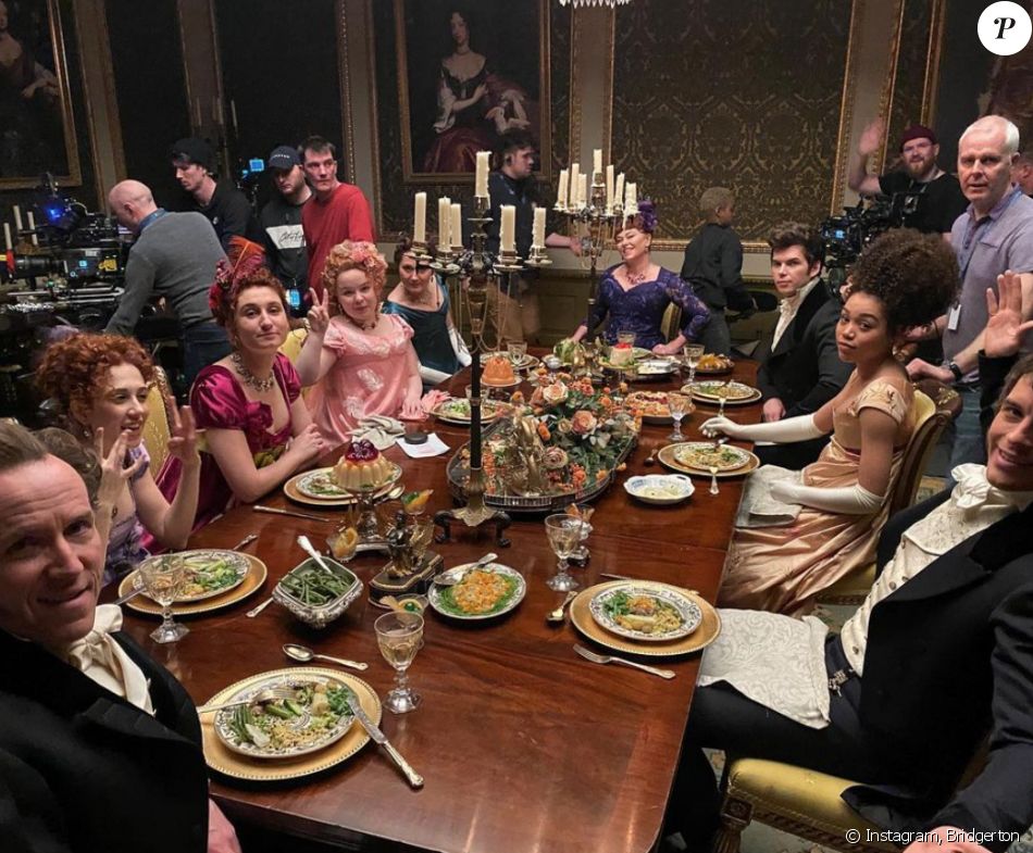 Les acteurs de la série La Chronique des Bridgerton. Janvier 2021.