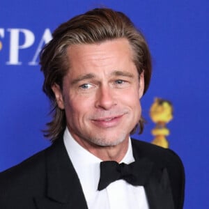 Brad Pitt lors de la Press Room (Pressroom) de la 77ème cérémonie annuelle des Golden Globe Awards au Beverly Hilton Hotel à Los Angeles le 5 janvier 2020.