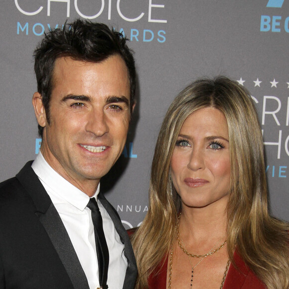 Jennifer Aniston et son fiancé Justin Theroux - La 20ème soirée annuelle des "Critics Choice Movie Awards" à Hollywood, le 15 janvier 2015.