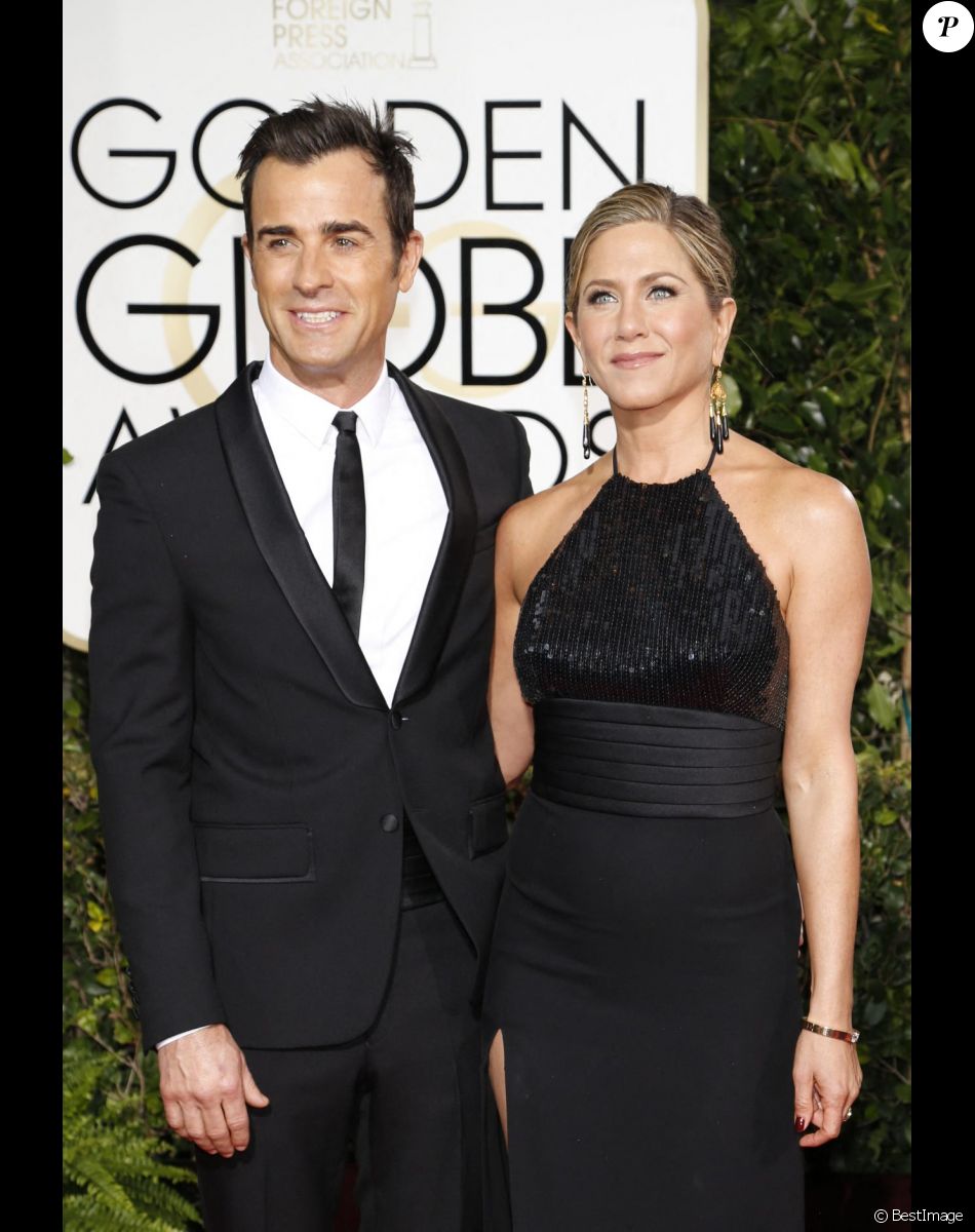 Jennifer Aniston et son fiancé Justin Theroux - La 72ème cérémonie annuelle des Golden Globe Awards à Beverly Hills, le 11 janvier 2015.