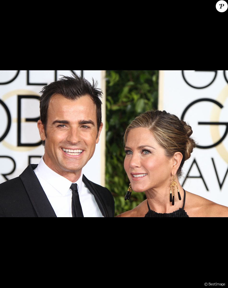 Jennifer Aniston et son fiancé Justin Theroux - La 72ème cérémonie annuelle des Golden Globe Awards à Beverly Hills, le 11 janvier 2015.