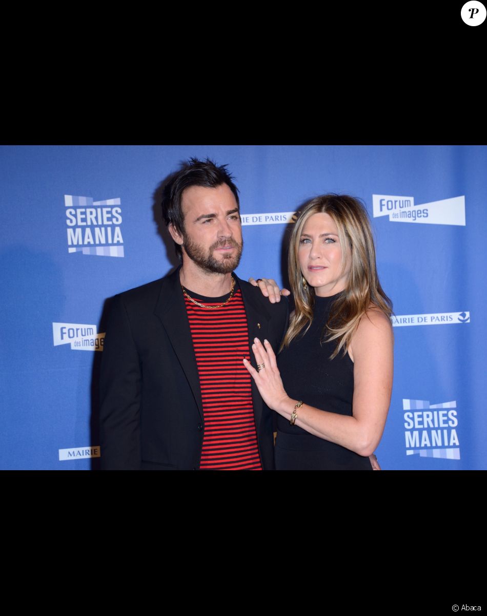 Jennifer Aniston et Justin Theroux à la soirée d'ouverture de la 8ème édition du festival "Séries Mania" au cinéma Grand Rex, à Paris, le 13 avril 2017.