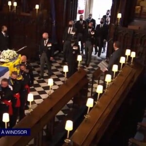 Prince Charles - Obsèques du prince Philip, le 17 avril 2021 à la chapelle Saint-Georges du château de Windsor.