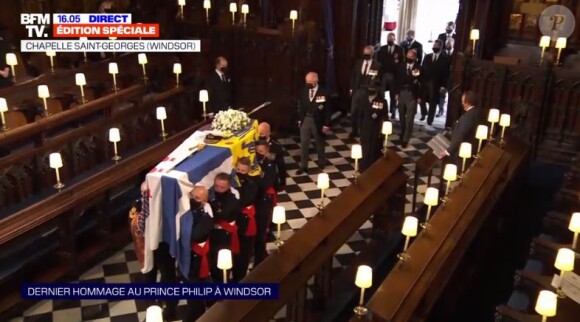 Prince Charles - Obsèques du prince Philip, le 17 avril 2021 à la chapelle Saint-Georges du château de Windsor.