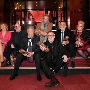 César d'anniversaire pour le Splendide - Marie Anne Chazel, Michel Blanc, Christian Clavier, Thierry Lhermitte, Gérard Jugnot, Josiane Balasko, Bruno Moynot lors de la pressroom (press room) remise des prix lors de la 46ème cérémonie des César à l'Olympia à Paris le 12 mars 2021 © David Niviere / Pool / Bestimage