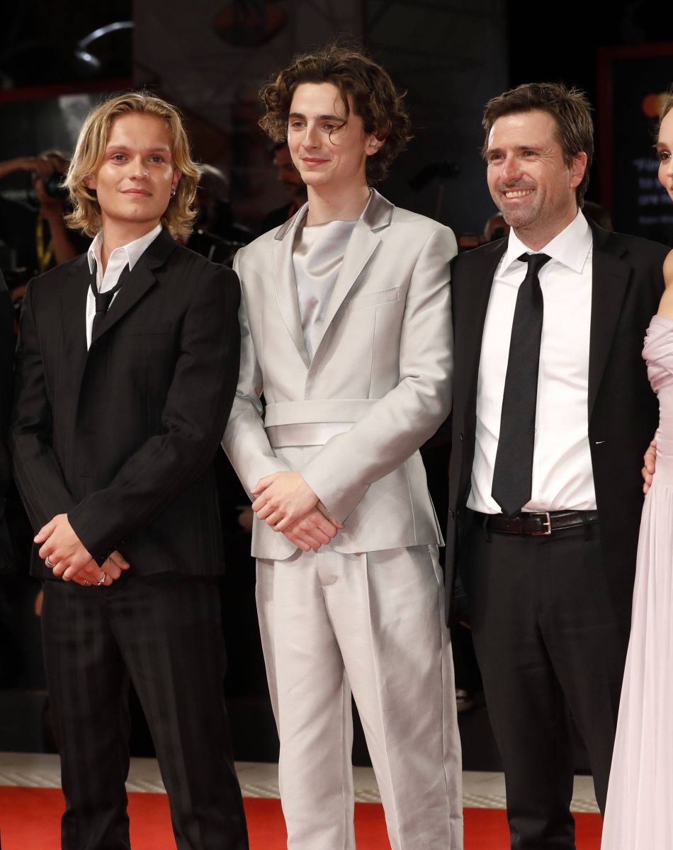 Sean Harris, Tom Glynn Carney, Timothée Chalamet, David Michod, Lily-Rose Depp et Joel Edgerton lors du 76ème festival international du film de Venise, la Mostra le 2 septembre 2019. © Imago / Panoramic / Bestimage
