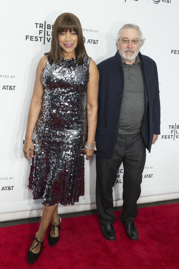 Grace Hightower et son mari Robert De Niro au festival du film Tribeca au Radio City Music Hall à New York, le 19 avril 2017.