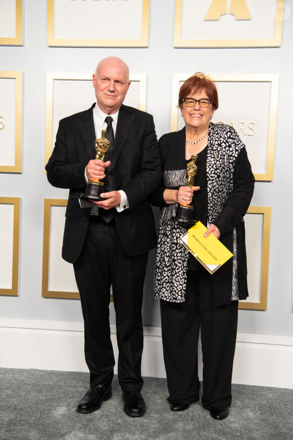 Donald Graham et Jan Pascale lauréats de la 93 cérémonie des Oscars à Los Angeles, le 25 avril 2021. Photo par Todd Wawrychuk/A.M.P.A.S. via ABACAPRESS.COM