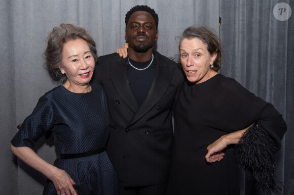 Yuh-Jung Youn, Daniel Kaluuya et Frances McDormand  lauréats de la 93 cérémonie des Oscars à Los Angeles, le 25 avril 2021. Photo by Matt Petit/A.M.P.A.S. via ABACAPRESS.COM
