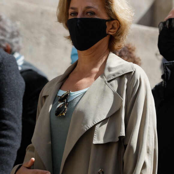 Corinne Touzet - Obsèques de Myriam Feune de Colombi (Myriam Vilgrain) en l'église Saint-Roch à Paris. Le 26 avril 2021. © Christophe Clovis/Bestimage