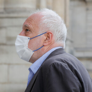 François Berléand - Obsèques de Myriam Feune de Colombi (Myriam Vilgrain) en l'église Saint-Roch à Paris. Le 26 avril 2021. © Christophe Clovis/Bestimage