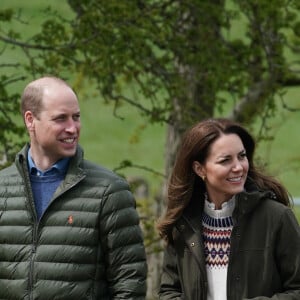 Kate Middleton et le prince William - Visite d'une ferme de Little Stainton, dans le comté de Durham, le 27 avril 2021.