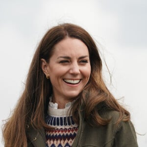 Kate Middleton - Visite d'une ferme de Little Stainton, dans le comté de Durham, le 27 avril 2021.