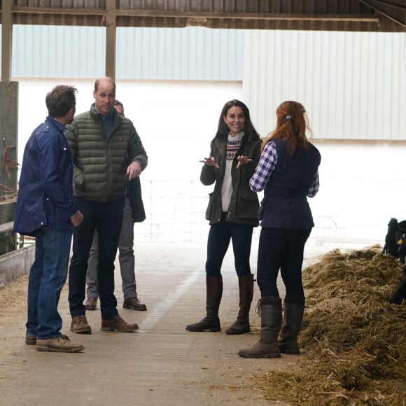 Kate Middleton et le prince William - Visite d'une ferme de Little Stainton, dans le comté de Durham, le 27 avril 2021.