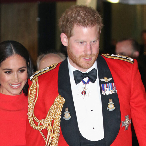 Le prince Harry, duc de Sussex, et Meghan Markle, duchesse de Sussex assistent au festival de musique de Mountbatten au Royal Albert Hall de Londres, Royaume Uni, le 7 mars 2020.