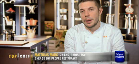 Matthias dans "Top Chef 2021" sur M6.