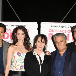 Emilie Caen, Julia Piaton, Noom Diawara, Frédéric Chau, Frédérique Bel, Christian Clavier, Chantal Lauby, Ary Abittan, Elodie Fontan, Medi Sadoun - Avant-Première de "Qu'est-ce qu'on a fait au Bon Dieu ?" à Paris le 27 mars 2014.