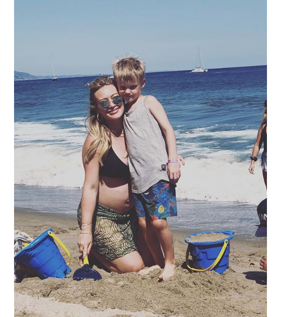 Hilary Duff et son fils Luca, photo Instagram juillet 2018.