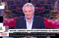 Michel Sardou sur le plateau de L'Heure des Pros.