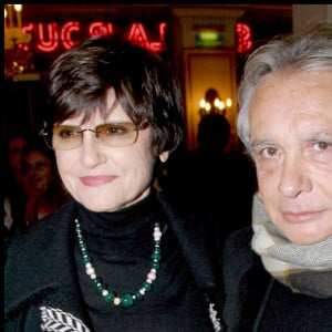 Michel Sardou et sa femme Anne-Marie Périer au théâtre Marigny. © Guillaume Gaffiot/Bestimage