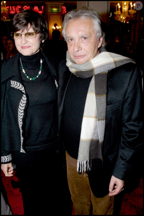Michel Sardou et sa femme Anne-Marie Périer au théâtre Marigny. © Guillaume Gaffiot/Bestimage