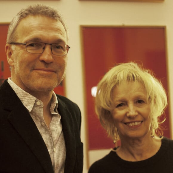 Laurent Ruquier et Catherine Barma - Remise du Prix Philippe Caloni 2015 à la Scam (Société Civile des Auteurs Multimedias) à Paris le 24 novembre 2015. © Veeren / Bestimage