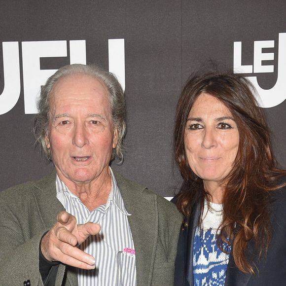 Claude Zidi et sa compagne Mireille Berthereau à l'avant-première du film "Le Jeu" au cinéma UGC Normandie à Paris, France, le 9 octobre 2018. © Coadic Guirec/Bestimage