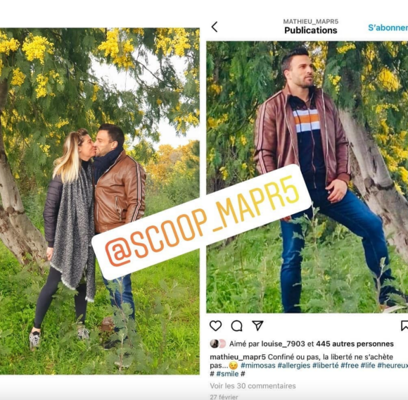Mathieu en couple pendant le tournage de "Mariés au premier regard", son ex Cindy balance - Instagram