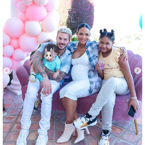 M. Pokora, Christina Milian, leur fils Isaiah et Violet, la fille de Christina Milian.