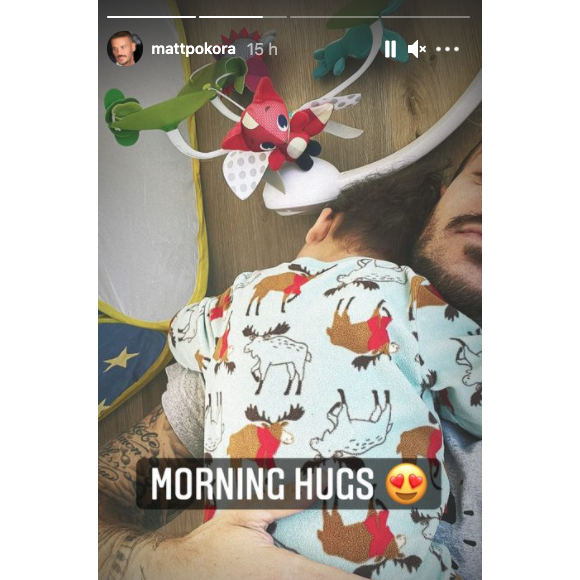 M. Pokora et son fils Isaiah.