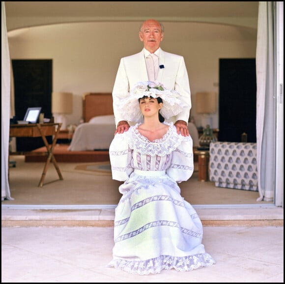 Eddie Barclay et son épouse Caroline Barclay en avril 1988.