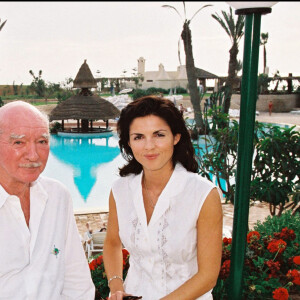 Eddie Barclay et son épouse Caroline Barclay à Agadir, au Maroc en 1995.